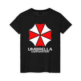 Женская футболка хлопок с принтом UMBRELLA CORP в Тюмени, 100% хлопок | прямой крой, круглый вырез горловины, длина до линии бедер, слегка спущенное плечо | ada wong | biohazard | leon | nemesis | project resistance | raccoon city | re | re3 | resident evil | resident evil 3 | rpd | stars | umbrella | ада вонг | амбрелла | немезис | ужасы