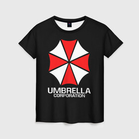 Женская футболка 3D с принтом UMBRELLA CORP | АМБРЕЛЛА КОРП в Тюмени, 100% полиэфир ( синтетическое хлопкоподобное полотно) | прямой крой, круглый вырез горловины, длина до линии бедер | ada wong | biohazard | leon | nemesis | project resistance | raccoon city | re | re3 | resident evil | resident evil 3 | rpd | stars | umbrella | ада вонг | амбрелла | немезис | ужасы