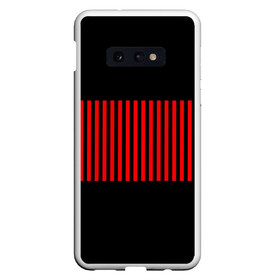 Чехол для Samsung S10E с принтом Red and Black Lines в Тюмени, Силикон | Область печати: задняя сторона чехла, без боковых панелей | black | black and red | hype | lines | red | красный | линии | черный