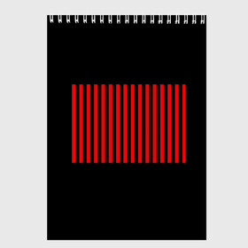 Скетчбук с принтом Red and Black Lines в Тюмени, 100% бумага
 | 48 листов, плотность листов — 100 г/м2, плотность картонной обложки — 250 г/м2. Листы скреплены сверху удобной пружинной спиралью | black | black and red | hype | lines | red | красный | линии | черный