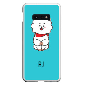 Чехол для Samsung S10E с принтом BTS BT21 RJ в Тюмени, Силикон | Область печати: задняя сторона чехла, без боковых панелей | Тематика изображения на принте: bt21 | bts | j hope | jimin | jin | jungkook | k pop | puzzle star bt21 | rj | rm | suga | v | для детей | игра | музыка