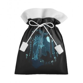 Подарочный 3D мешок с принтом Принцесса Мононоке в Тюмени, 100% полиэстер | Размер: 29*39 см | Тематика изображения на принте: eboshi | ghibli | hayao | hime | lady | miyazaki | mononoke | princess | studio | аситака | волчица | гибли | дух леса | мононоке | моро | сан