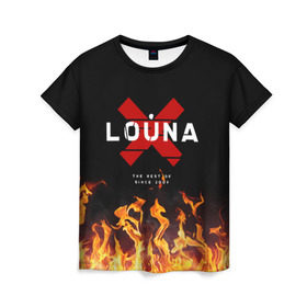 Женская футболка 3D с принтом Louna в Тюмени, 100% полиэфир ( синтетическое хлопкоподобное полотно) | прямой крой, круглый вырез горловины, длина до линии бедер | Тематика изображения на принте: 