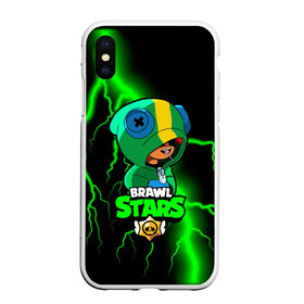 Чехол для iPhone XS Max матовый с принтом Brawl Stars LEON в Тюмени, Силикон | Область печати: задняя сторона чехла, без боковых панелей | 8 bit | 8 бит | brawl | brawl stars | crow | leon | stars | бравл | бравл старс | браво старс | игра | компьютерная | кров | леон | онлайн | старс