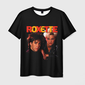 Мужская футболка 3D с принтом Roxette в Тюмени, 100% полиэфир | прямой крой, круглый вырез горловины, длина до линии бедер | pop | rock | roxette | мари фредрикссон | пер гессле | поп | поп рок. евро поп | рок | роксет | роксэт