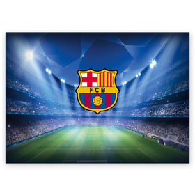 Поздравительная открытка с принтом FC Barcelona в Тюмени, 100% бумага | плотность бумаги 280 г/м2, матовая, на обратной стороне линовка и место для марки
 | barcelona | spain | барселона | испания