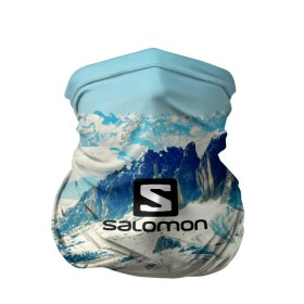 Бандана-труба 3D с принтом SALOMON в Тюмени, 100% полиэстер, ткань с особыми свойствами — Activecool | плотность 150‒180 г/м2; хорошо тянется, но сохраняет форму | salomon | горы | снег | спорт