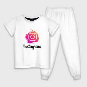 Детская пижама хлопок с принтом INSTAGRAM в Тюмени, 100% хлопок |  брюки и футболка прямого кроя, без карманов, на брюках мягкая резинка на поясе и по низу штанин
 | insta | instagram | instagramm | social | видео | инста | инстаграм | инстаграмм | приложение | социальная сеть | фото