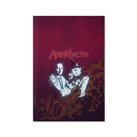Обложка для паспорта матовая кожа с принтом Агата Кристи в Тюмени, натуральная матовая кожа | размер 19,3 х 13,7 см; прозрачные пластиковые крепления | rock | агата | кристи | музыка | рок | самойлов