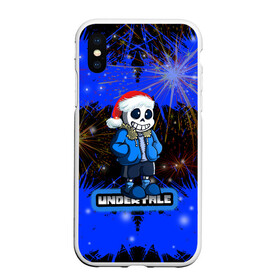 Чехол для iPhone XS Max матовый с принтом НОВОГОДНИЙ UNDERTALE в Тюмени, Силикон | Область печати: задняя сторона чехла, без боковых панелей | asriel dreemurr | blaster | chara | frisk | gaster | sans | undertale | азриэль дримурр | андертейл | андрайн | гастер | меттатон | санс | фриск | чара