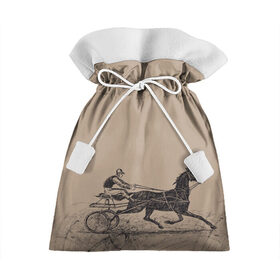 Подарочный 3D мешок с принтом лошадь с колесницей в Тюмени, 100% полиэстер | Размер: 29*39 см | животные | конный спорт | конь | лошадь | наездник | спорт