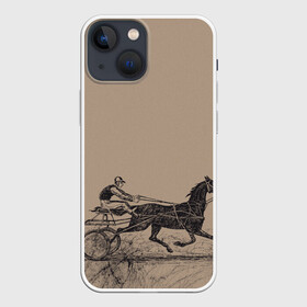 Чехол для iPhone 13 mini с принтом лошадь с колесницей в Тюмени,  |  | животные | конный спорт | конь | лошадь | наездник | спорт