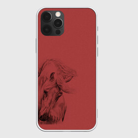 Чехол для iPhone 12 Pro Max с принтом конь на красном фоне в Тюмени, Силикон |  | животные | конный спорт | конь | лошадь | наездник | спорт