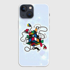 Чехол для iPhone 13 mini с принтом Кубик Рубика в Тюмени,  |  | mathematica | кубик | магия. формулы | математика | наука | рубика | соберись | технарь