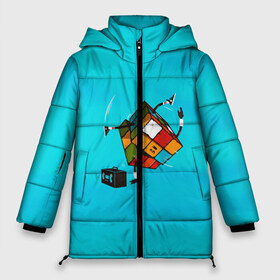 Женская зимняя куртка 3D с принтом Кубик Рубика танцор в Тюмени, верх — 100% полиэстер; подкладка — 100% полиэстер; утеплитель — 100% полиэстер | длина ниже бедра, силуэт Оверсайз. Есть воротник-стойка, отстегивающийся капюшон и ветрозащитная планка. 

Боковые карманы с листочкой на кнопках и внутренний карман на молнии | mathematica | кубик | магия. формулы | математика | наука | рубика | соберись | танец | технарь