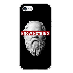 Чехол для iPhone 5/5S матовый с принтом Ничего Не Знаю в Тюмени, Силикон | Область печати: задняя сторона чехла, без боковых панелей | supreme | греция | картинка | прикол | прикольна | сократ | статуя | супреме | суприм | суприме | философ | философия