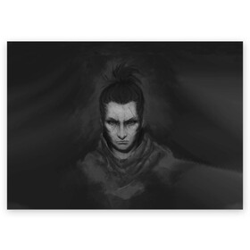 Поздравительная открытка с принтом Sekiro Art в Тюмени, 100% бумага | плотность бумаги 280 г/м2, матовая, на обратной стороне линовка и место для марки
 | art | die | game | ninja | sekiro | shadows | twice | арт | игра | ниндзя | самураи | самурай | синобу | япония