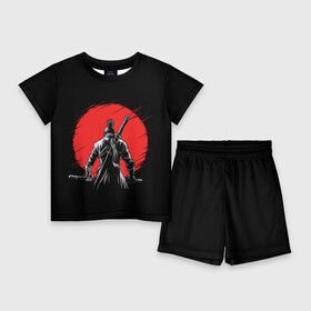 Детский костюм с шортами 3D с принтом Sekiro: Shadows Die Twice в Тюмени,  |  | armed | death | die | game | japan | ninja | one | samurai | sekiro | shadow | shinobi | wolf | волк | игра | ниндзя | самураи | самурай | тени | тень | шиноби | япония