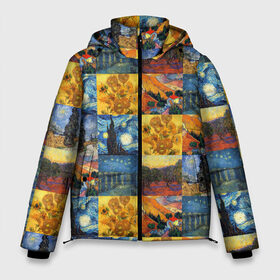 Мужская зимняя куртка 3D с принтом Картины Ван Гога в Тюмени, верх — 100% полиэстер; подкладка — 100% полиэстер; утеплитель — 100% полиэстер | длина ниже бедра, свободный силуэт Оверсайз. Есть воротник-стойка, отстегивающийся капюшон и ветрозащитная планка. 

Боковые карманы с листочкой на кнопках и внутренний карман на молнии. | Тематика изображения на принте: i cant hear the haters | van gogh | ван гог | ван гоги | звездная ночь | ирисы | картины ван гог | картины ван гога | пшеничное поле с кипарисами | солнечный лучик | художник