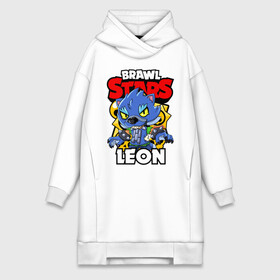 Платье-худи хлопок с принтом BRAWL STARS WEREWOLF LEON в Тюмени,  |  | brawl stars | brawl stars werewolf leon | brawler | leon | werewolf | бравл старз | бравлер | волк | леон | оборотень | оборотень леон