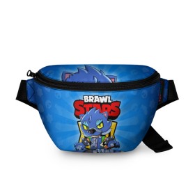 Поясная сумка 3D с принтом BRAWL STARS WEREWOLF LEON в Тюмени, 100% полиэстер | плотная ткань, ремень с регулируемой длиной, внутри несколько карманов для мелочей, основное отделение и карман с обратной стороны сумки застегиваются на молнию | brawl stars | brawl stars werewolf leon | brawler | leon | werewolf | бравл старз | бравлер | волк | леон | оборотень | оборотень леон