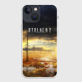Чехол для iPhone 13 mini с принтом STALKER 2 в Тюмени,  |  | s.t.a.l.k.e.r. | stalker | арт | зона | зона отчуждения | игра | мутант | пейзаж | припять | радиация | радиоктивный фон | сталкер | чернобыль