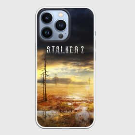 Чехол для iPhone 13 Pro с принтом STALKER 2 в Тюмени,  |  | Тематика изображения на принте: s.t.a.l.k.e.r. | stalker | арт | зона | зона отчуждения | игра | мутант | пейзаж | припять | радиация | радиоктивный фон | сталкер | чернобыль