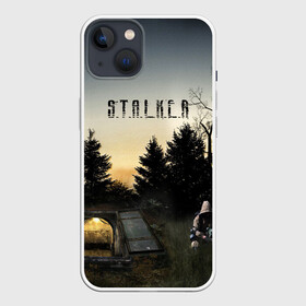 Чехол для iPhone 13 с принтом СТАЛКЕР 1 в Тюмени,  |  | s.t.a.l.k.e.r. | stalker | арт | зона | зона отчуждения | игра | мутант | пейзаж | припять | радиация | радиоктивный фон | сталкер | чернобыль