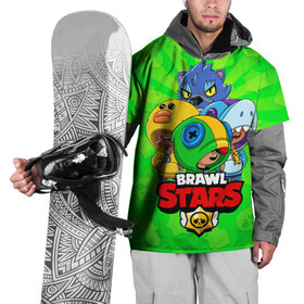 Накидка на куртку 3D с принтом BRAWL STARS LEON в Тюмени, 100% полиэстер |  | brawl stars | brawl stars leon | brawler | leon | sally | shark | werewolf | акула | бравл старз | бравлер | леон | оборотень | салли