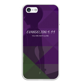 Чехол для iPhone 5/5S матовый с принтом Evangelion 1 11 в Тюмени, Силикон | Область печати: задняя сторона чехла, без боковых панелей | Тематика изображения на принте: eva | evangelion | rei | you are not alone | девушка | ева | евангелион | рей | ты не один | тян