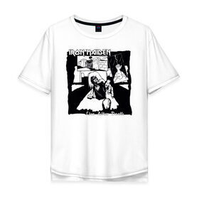 Мужская футболка хлопок Oversize с принтом Iron Maiden Live after Death в Тюмени, 100% хлопок | свободный крой, круглый ворот, “спинка” длиннее передней части | eddie | heavy metal | iron maiden | live after death | metal | rock | метал | рок | тяжёлый метал | эдди