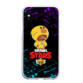 Чехол для iPhone XS Max матовый с принтом BRAWL STARS SALLY LEON в Тюмени, Силикон | Область печати: задняя сторона чехла, без боковых панелей | brawl stars | crow | leon | leon shark | sally leon | shark | stars | акула | берли | ворон | леон | леон акула | спайк | эль примо