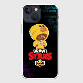 Чехол для iPhone 13 mini с принтом BRAWL STARS SALLY LEON в Тюмени,  |  | brawl stars | crow | leon | leon shark | sally leon | shark | stars | акула | берли | ворон | леон | леон акула | спайк | эль примо