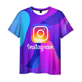 Мужская футболка 3D с принтом Instagram Exclusive в Тюмени, 100% полиэфир | прямой крой, круглый вырез горловины, длина до линии бедер | insta | instagram | instagramm | social | видео | инста | инстаграм | инстаграмм | приложение | социальная сеть | фото