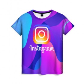 Женская футболка 3D с принтом Instagram Exclusive в Тюмени, 100% полиэфир ( синтетическое хлопкоподобное полотно) | прямой крой, круглый вырез горловины, длина до линии бедер | insta | instagram | instagramm | social | видео | инста | инстаграм | инстаграмм | приложение | социальная сеть | фото