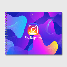 Альбом для рисования с принтом Instagram Exclusive в Тюмени, 100% бумага
 | матовая бумага, плотность 200 мг. | Тематика изображения на принте: insta | instagram | instagramm | social | видео | инста | инстаграм | инстаграмм | приложение | социальная сеть | фото