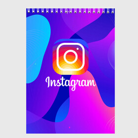 Скетчбук с принтом Instagram Exclusive в Тюмени, 100% бумага
 | 48 листов, плотность листов — 100 г/м2, плотность картонной обложки — 250 г/м2. Листы скреплены сверху удобной пружинной спиралью | insta | instagram | instagramm | social | видео | инста | инстаграм | инстаграмм | приложение | социальная сеть | фото