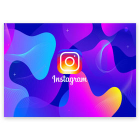 Поздравительная открытка с принтом Instagram Exclusive в Тюмени, 100% бумага | плотность бумаги 280 г/м2, матовая, на обратной стороне линовка и место для марки
 | Тематика изображения на принте: insta | instagram | instagramm | social | видео | инста | инстаграм | инстаграмм | приложение | социальная сеть | фото