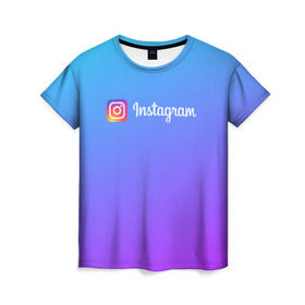 Женская футболка 3D с принтом INSTAGRAM GRADIENT в Тюмени, 100% полиэфир ( синтетическое хлопкоподобное полотно) | прямой крой, круглый вырез горловины, длина до линии бедер | insta | instagram | instagramm | social | видео | инста | инстаграм | инстаграмм | приложение | социальная сеть | фото