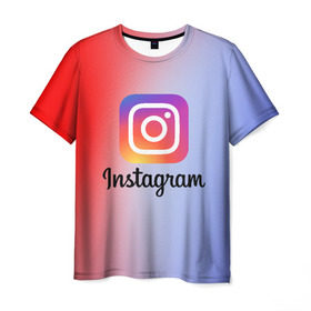 Мужская футболка 3D с принтом INSTAGRAM в Тюмени, 100% полиэфир | прямой крой, круглый вырез горловины, длина до линии бедер | insta | instagram | instagramm | social | видео | инста | инстаграм | инстаграмм | приложение | социальная сеть | фото