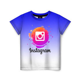 Детская футболка 3D с принтом INSTAGRAM в Тюмени, 100% гипоаллергенный полиэфир | прямой крой, круглый вырез горловины, длина до линии бедер, чуть спущенное плечо, ткань немного тянется | insta | instagram | instagramm | social | видео | инста | инстаграм | инстаграмм | приложение | социальная сеть | фото