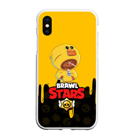 Чехол для iPhone XS Max матовый с принтом BRAWL STARS SALLY LEON в Тюмени, Силикон | Область печати: задняя сторона чехла, без боковых панелей | brawl stars | crow | leon | leon shark | sally leon | shark | stars | акула | берли | ворон | леон | леон акула | спайк | эль примо