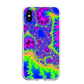 Чехол для iPhone XS Max матовый с принтом NEON&ACID в Тюмени, Силикон | Область печати: задняя сторона чехла, без боковых панелей | abstract | abstraction | texture | абстракция | геометрия | иллюзия | обман зрения | оптический узор | текстура