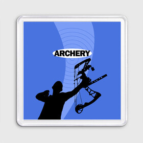 Магнит 55*55 с принтом Archery в Тюмени, Пластик | Размер: 65*65 мм; Размер печати: 55*55 мм | Тематика изображения на принте: archer | archery | bow | bow hunter | bowhunter | лук | лучник | стрельба из лука