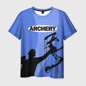 Мужская футболка 3D с принтом Archery в Тюмени, 100% полиэфир | прямой крой, круглый вырез горловины, длина до линии бедер | Тематика изображения на принте: archer | archery | bow | bow hunter | bowhunter | лук | лучник | стрельба из лука