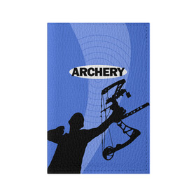 Обложка для паспорта матовая кожа с принтом Archery в Тюмени, натуральная матовая кожа | размер 19,3 х 13,7 см; прозрачные пластиковые крепления | archer | archery | bow | bow hunter | bowhunter | лук | лучник | стрельба из лука