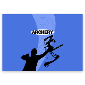 Поздравительная открытка с принтом Archery в Тюмени, 100% бумага | плотность бумаги 280 г/м2, матовая, на обратной стороне линовка и место для марки
 | archer | archery | bow | bow hunter | bowhunter | лук | лучник | стрельба из лука