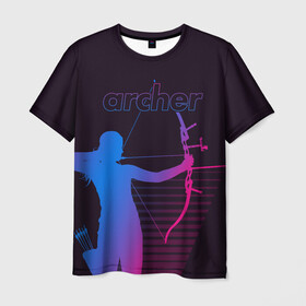 Мужская футболка 3D с принтом Archer в Тюмени, 100% полиэфир | прямой крой, круглый вырез горловины, длина до линии бедер | Тематика изображения на принте: archer | archery | bow | bow hunter | bowhunter | лук | лучник | стрельба из лука