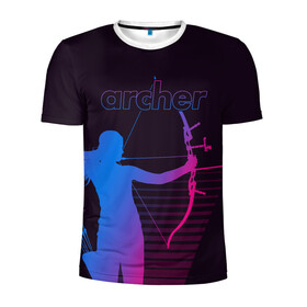 Мужская футболка 3D спортивная с принтом Archer в Тюмени, 100% полиэстер с улучшенными характеристиками | приталенный силуэт, круглая горловина, широкие плечи, сужается к линии бедра | archer | archery | bow | bow hunter | bowhunter | лук | лучник | стрельба из лука