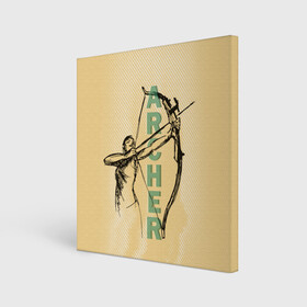 Холст квадратный с принтом Archer в Тюмени, 100% ПВХ |  | Тематика изображения на принте: archer | archery | bow | bow hunter | bowhunter | лук | лучник | стрельба из лука
